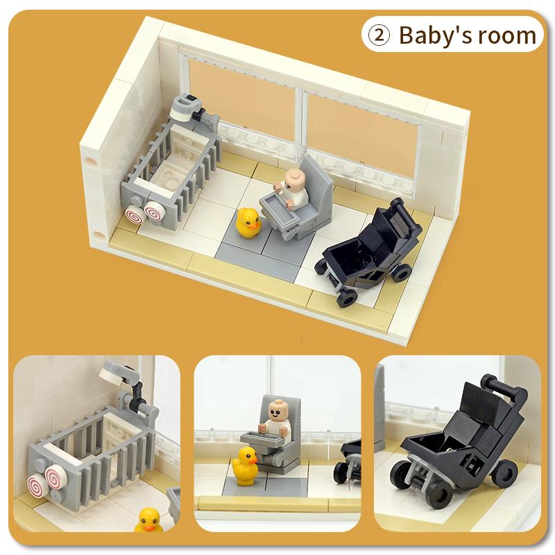 

MOC Будинок Будівельні Блоки Іграшки Набори Міні Меблі Блоки Іграшки DIY Цеглинки Іграшки для Дітей Подарунки на День Народження Декор для Дому