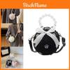 New Chinese Style Plush Beaded Handheld Round Bag For Daily Casual Use