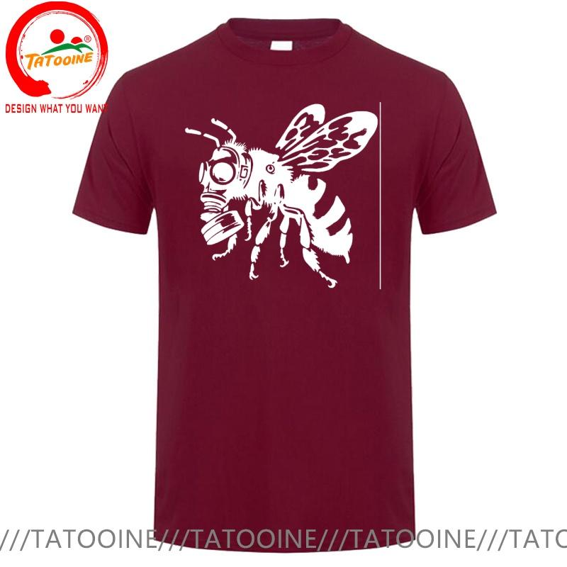 Funny Design Bee With Gasmask Sred Doublet Unisex Fashion Trendy Casual Clothing Stylish Tops Tee Shirt Leisure Tshirt Unisexs