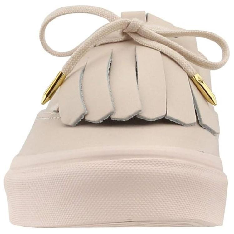 Vans Authentic Fringe Leather Whisper Pink Unisex Sneakers Gold VN0A3DPFOES