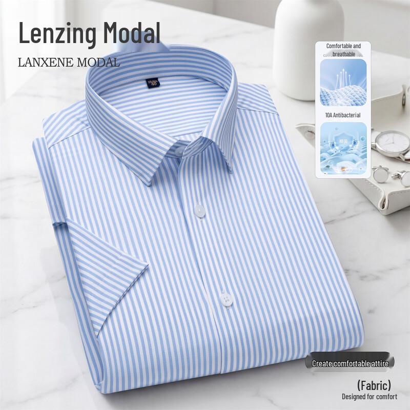 Judger Men s Business Casual Lyocell-Modal Blend Short Sleeve Shirt 42
