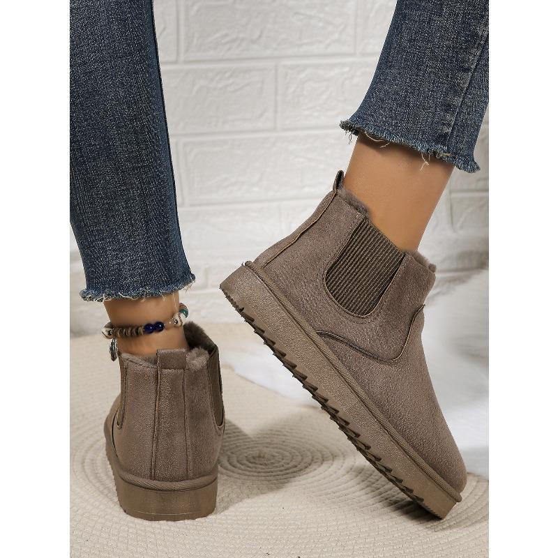 2025 New Arrival Thickened Fleece-Lined Cotton Boots Winter Fashion Slip-On Women's Snow Boots
