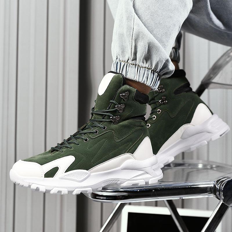 Winter High-Top Herrenmode Stiefel Bequeme Plateau-Sneaker Herren Stiefeletten Samt Warme Baumwollschuhe Für Herren botas hombre