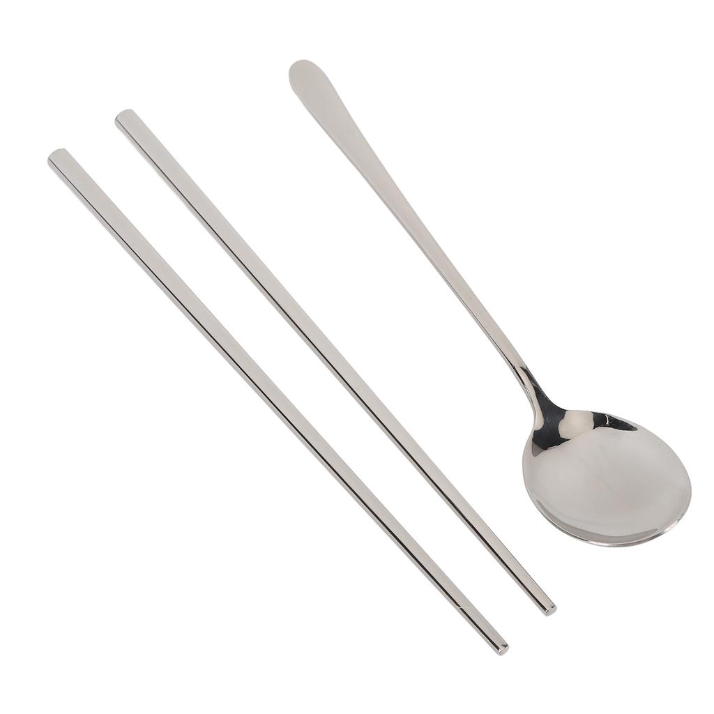 Zestaw Pałeczki Łyżka Stal Nierdzewna Przenośny Zestaw Sztućców Podróżny Zestaw Przyborów Kempingowych