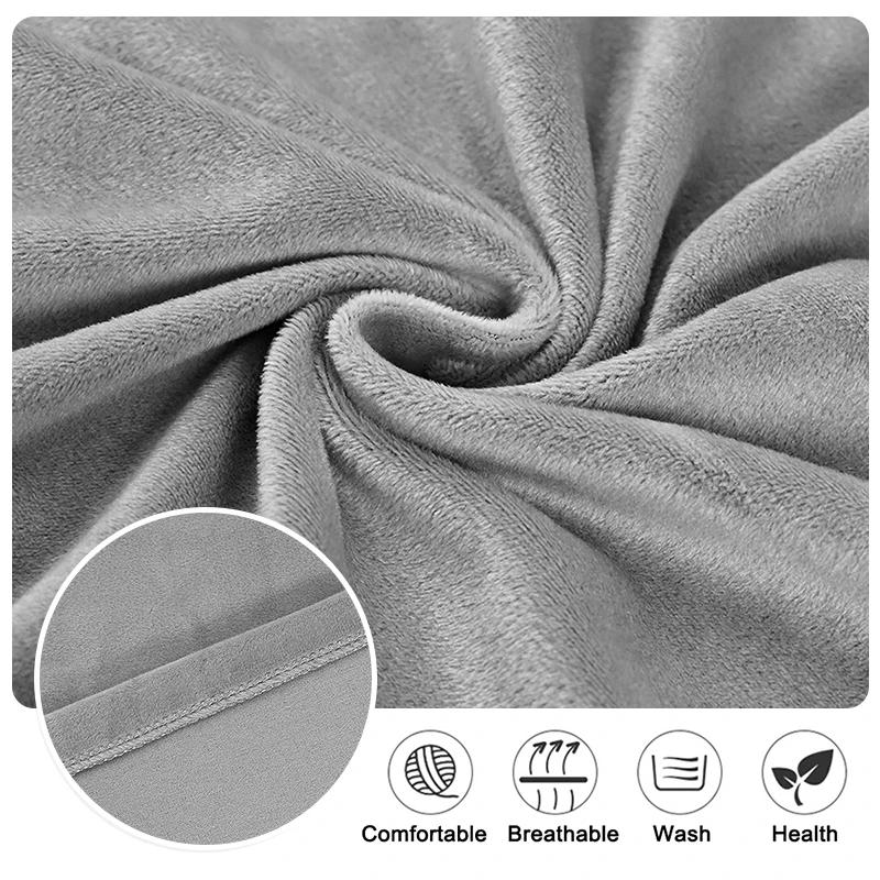 Soft Velvet Chair Cover Solid Thickened Warm Seat Cushion Protector For Dining Room Living Room Kitchen Chairs