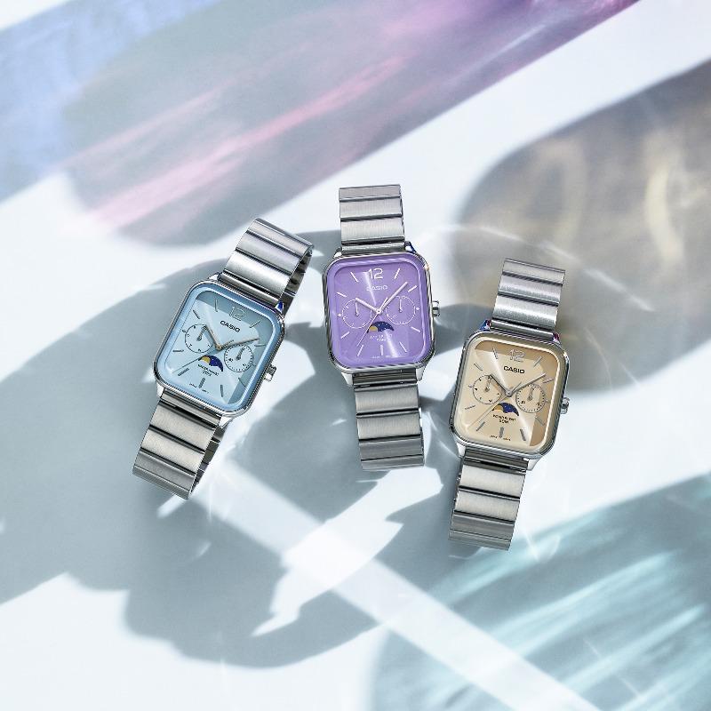 Casio Reloj de Pulsera Analógico de Cuarzo para Hombre de Acero Inoxidable Resistente al Agua 50M MTP-M305D-2AV