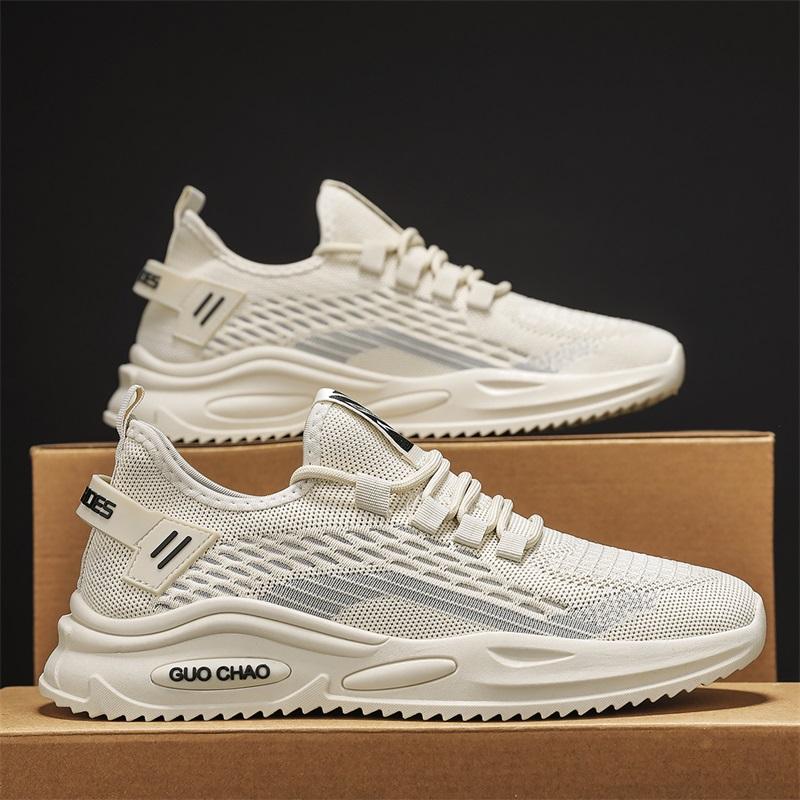Spring White Casual Shoes Breathable Non slip Walking Sneakers Men Shoes Outdoor 2025 Comfortable Lace Up Running Shoes