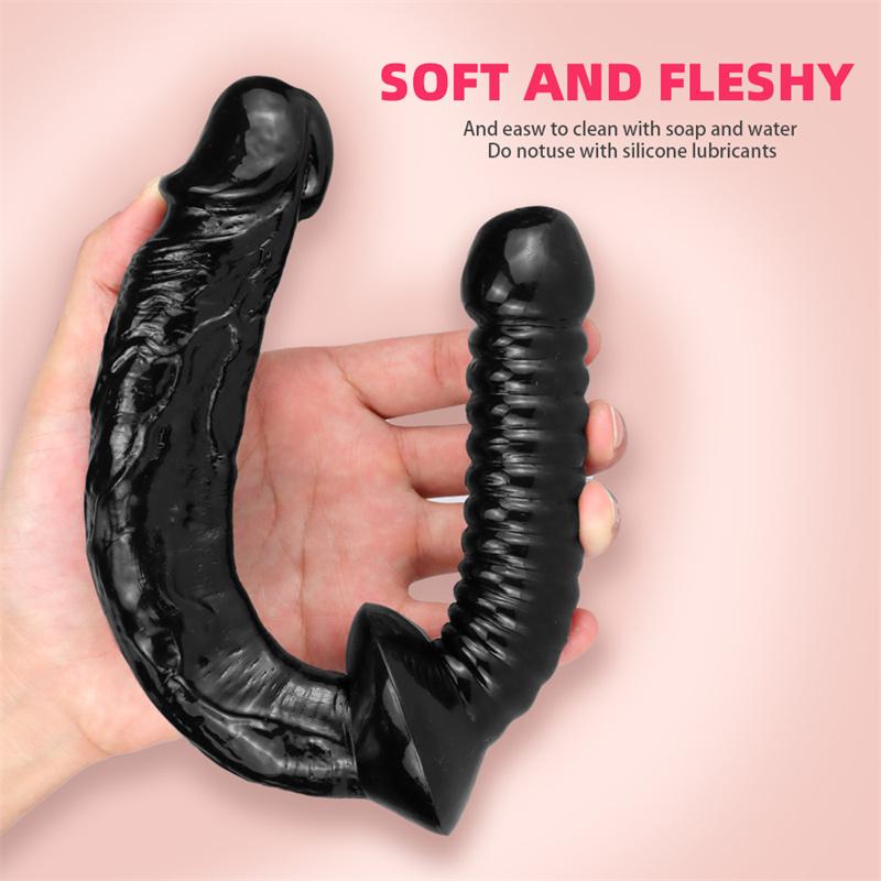 Double-headed Sword Oversized Rough Simulation Double-headed Phallus Lala Gay Sex Toys
