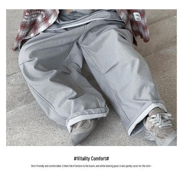 Children's Spring Loose Casual Solid Color Pants