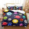 3D Digital Printing Bedding Four-Piece Set Three-Piece Set Planet Sheet Quilt Pillow