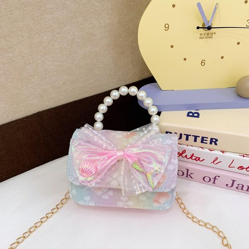 Stylish Charming And Handbag For Girls Featuring Princess Theme And Bow Adorable