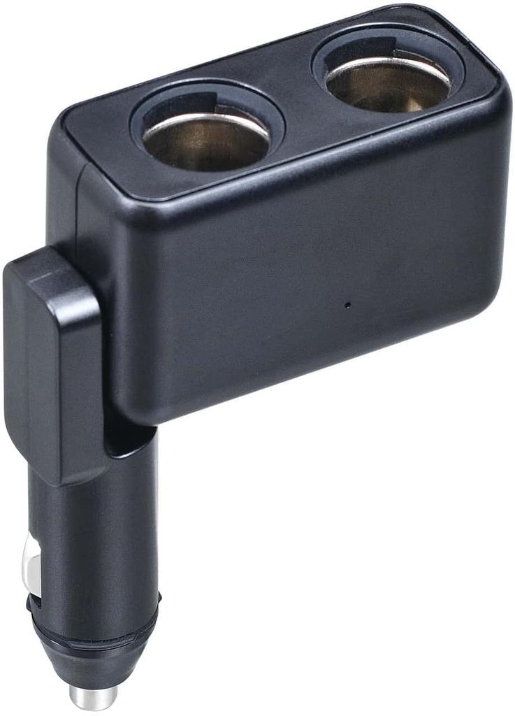 SEIWA Car Cigarette Lighter Socket Direct Type Compatible with 7A Output Splitter, 2-Socket, F318, Plug-Out Protection, 12V/24V Vehicles,