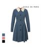 ECOLEDEPARIS Contrast Collar Pintuck Dress_Rb3Xwoam16D