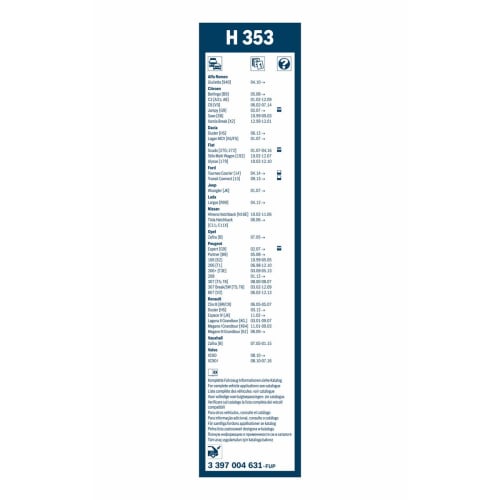 BOSCH Wiper Blade 1PC 3397004631 350mm