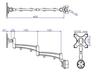 Sanko Rare Item Shop Monitor Arm Pole Mount MARM1120W 4-Axis