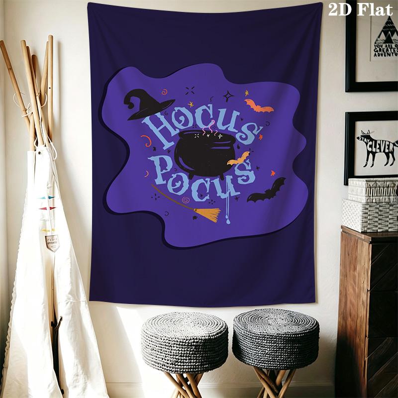 Hocus Pocus Spellbook Tapestry Wallmounted Fashion Print Homestay Soft Decoration Tapestry Wall Decoration Wall Covering Decoration
