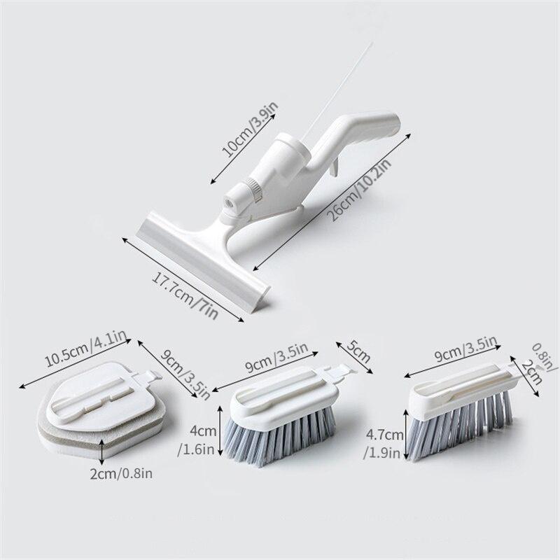 1Set Pot-brushing Artifact Kitchen Cleaning Brush Multifunctional Long Handle Brush Dish Sponge Automatic Liquid Adding Device. Blue