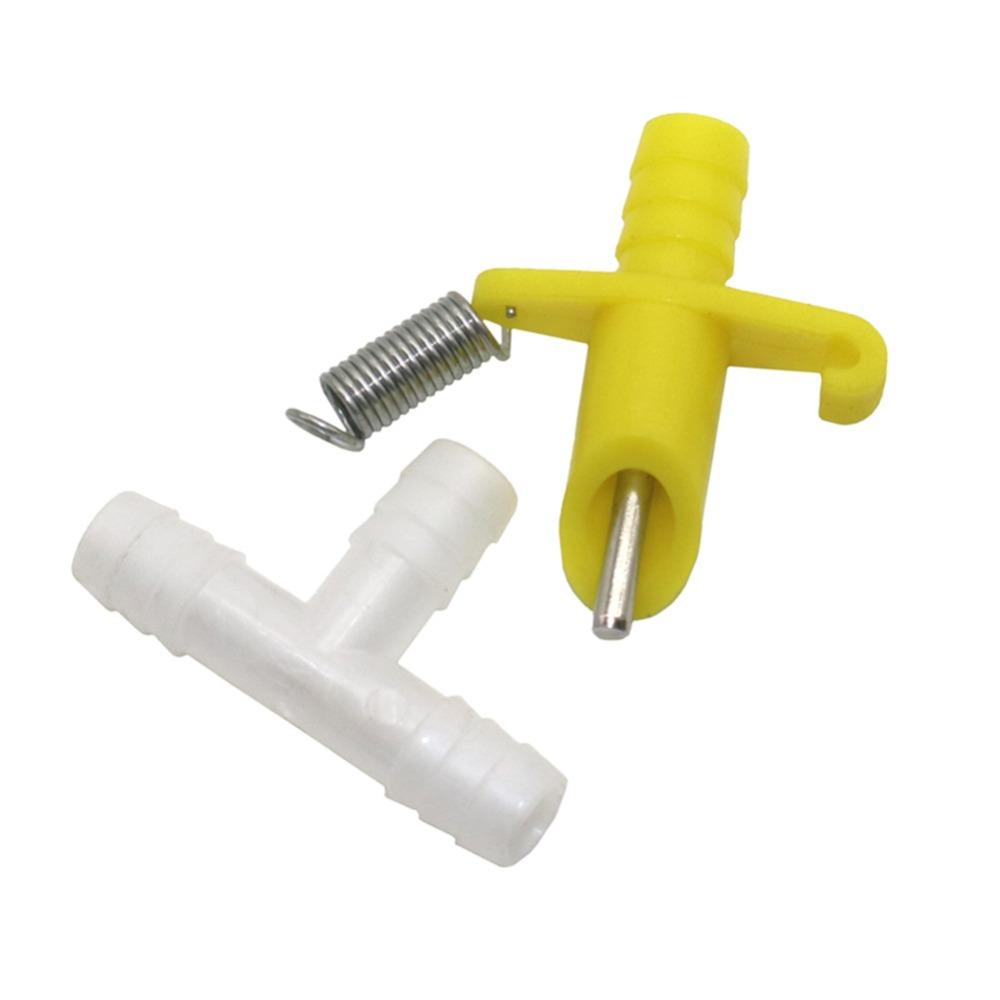5/10/15 Sets Rabbit Automatic Nipple Water Feeder Rabbit Rodents Waterer Drinking Stainless Steel Fountains Animal Feeding Tools