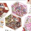 1Set Cartoon 3D Landscape Stickers Pocket Cabin Scene Stacking Pasting Stickers Diy Decoration Stickers Festival Birthday Gifts