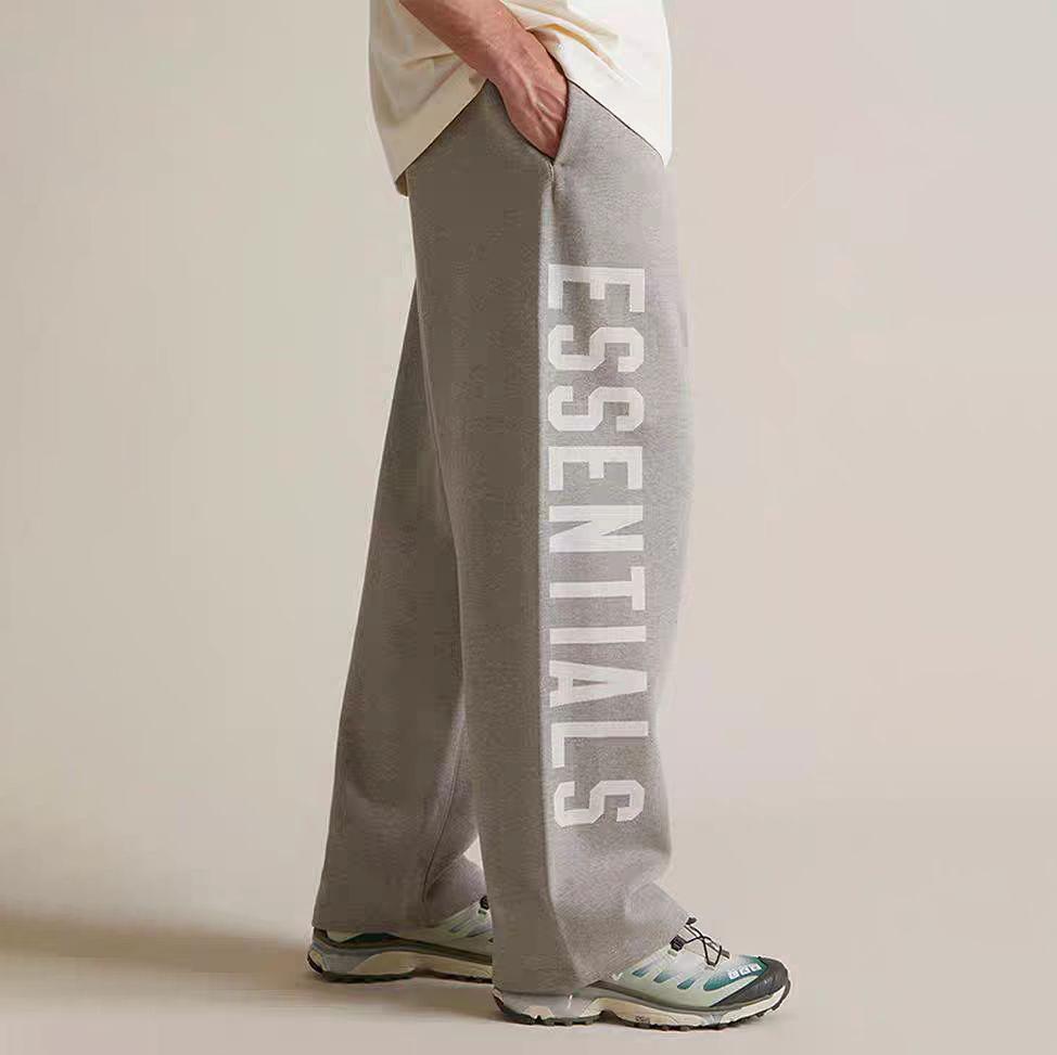 Trendy brand velvet casual loose straight trousers men's autumn and winter