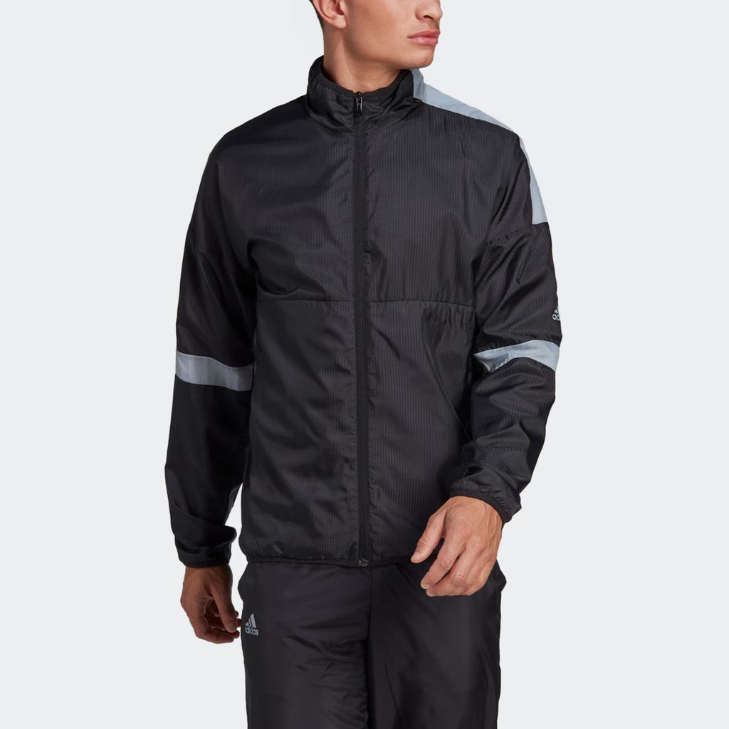 adidas Jackets Men's Black Stand Collar Moderate Other HK9810