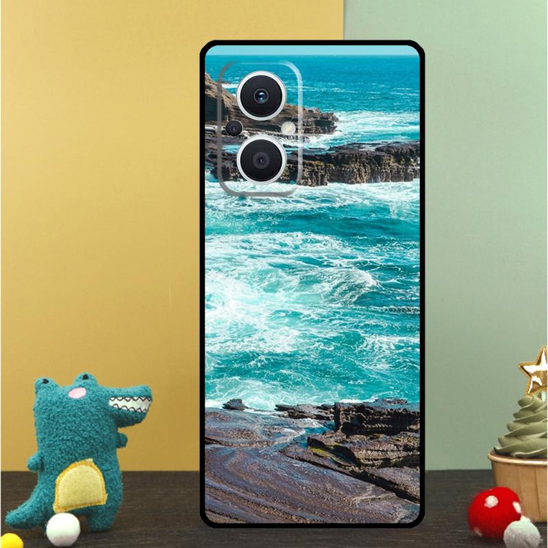 

Синий Морской Прибой Чехол для OPPO Reno 15F 14F 11 12 13 F 14 10 15 Pro 7 8 Lite OPPO Find X5 X6 X8 X9 Pro Чехол OPPO Reno13