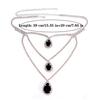 Elegant Necklace Thick Chain Necklace Crystal Water Drop Necklace Pendant Necklace Perfect for Stylish Women Present