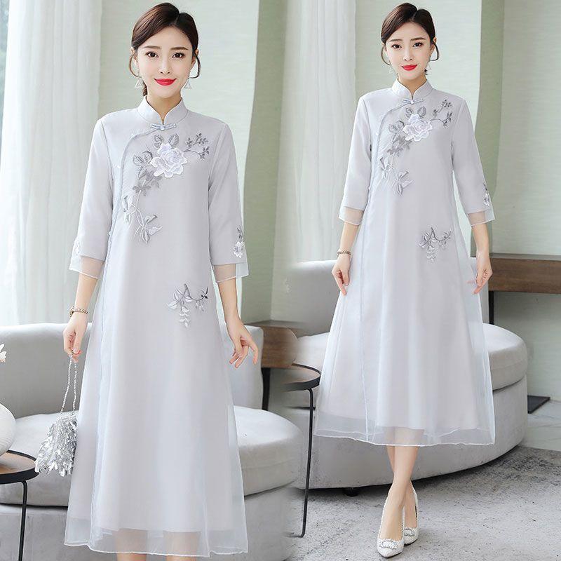 

Cheongsam Улучшенное женское темпераментное платье в китайском стиле для чайного сервиза в стиле ретро