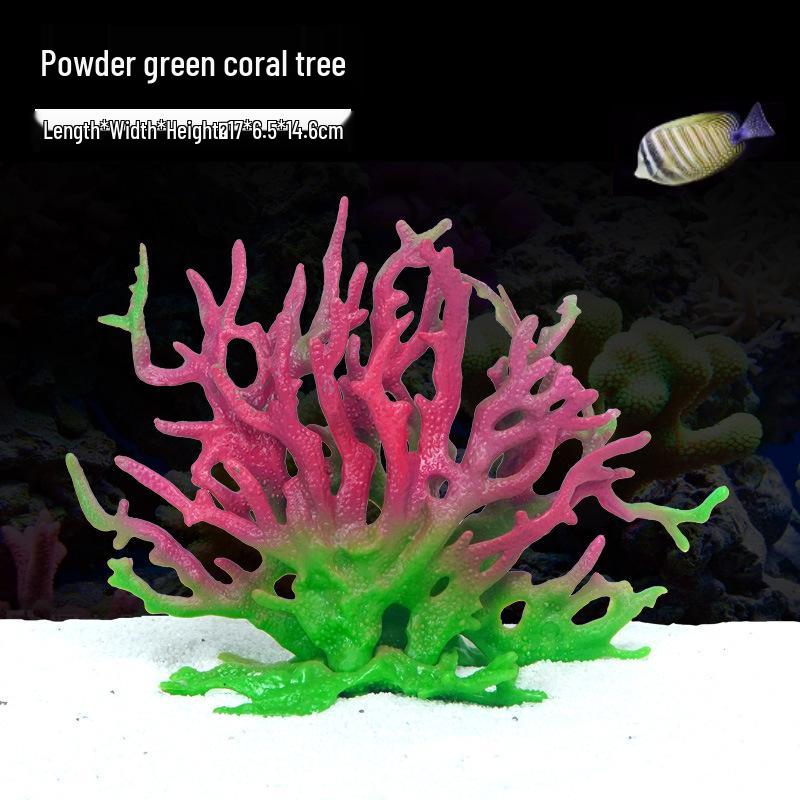 Aquarium Resin Coral Ornament Set: Simulated Coral Tree & Fish-Shrimp Hiding Decoration for Saltwater Tanks