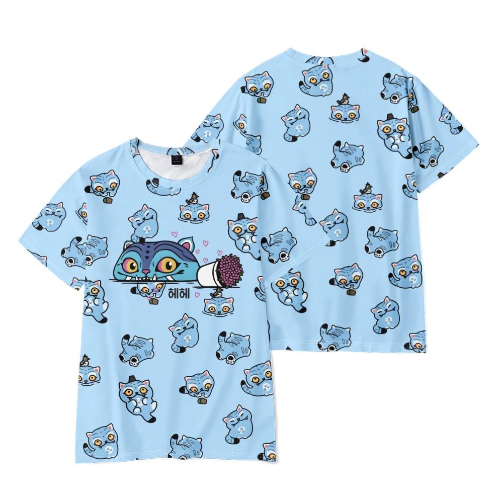 10 barev Vtipné KPop Lovci démonů Kreslené tričko Cool Pánské tričko s kulatým výstřihem Ležérní Unisex Streetwear Anime Módní tričko