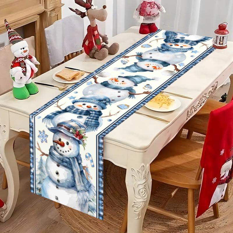 Santa Claus Christmas Table Runner Christmas Decorations For Home 2026 Xmas Table Flag Navidad Noel Gifts New Year Tablecloth
