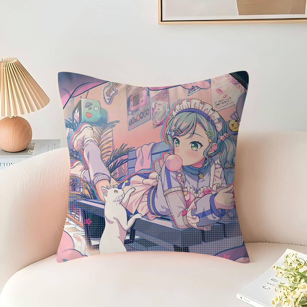 BanG Dream-Hikawa Hina Pillow Anime Pillow Sofa Bed Head Pillow Cover Cushion Cover 45x45 Cm Fashion