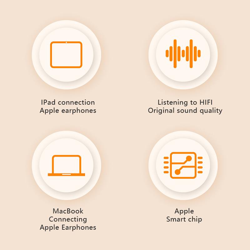 Type-C Wired Earphone Audio Aux Adapter For Lightning For Iphone For Ipad For Macbook Laptop Wired Headset Converter Otg