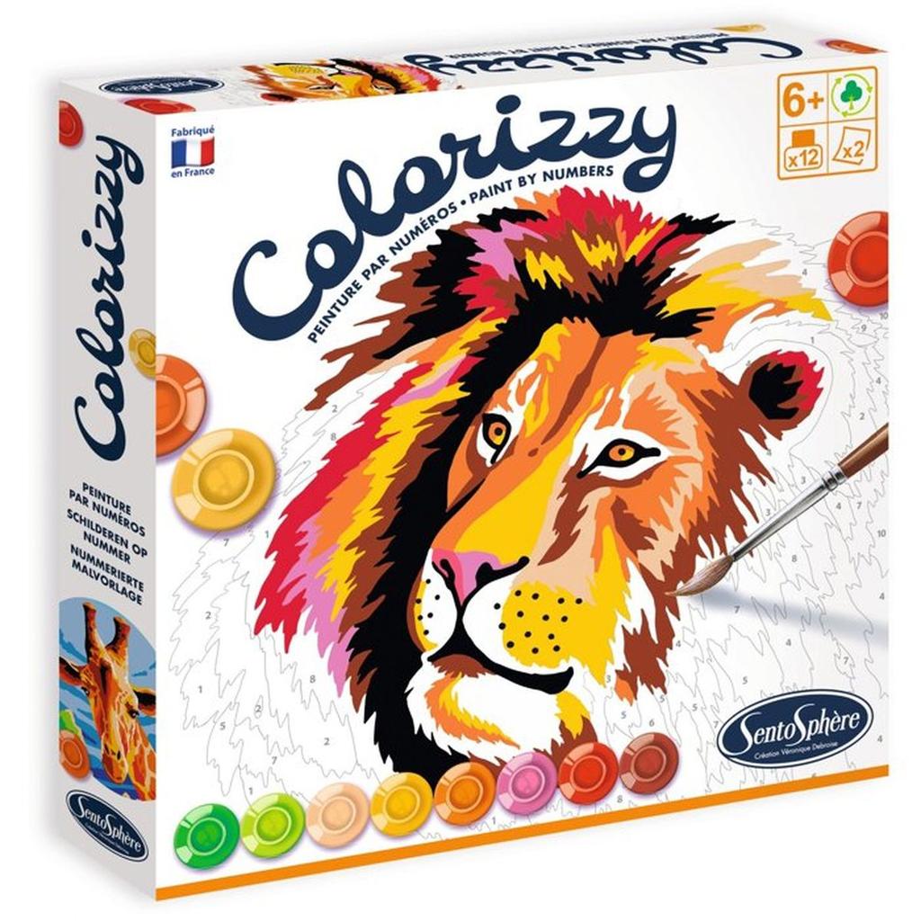 Peinture Acrylique - SENTOSPHERE - Colorizzy - Savane - Peinture a numéro pour jeunes artistes - Des 8 ans