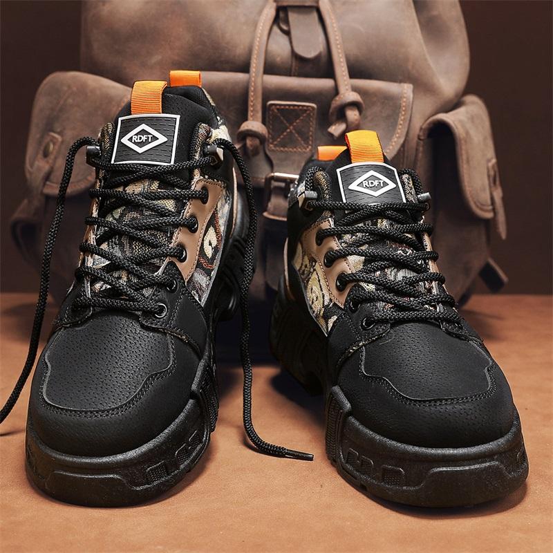 Модные мужские высокие ботинки Martin в британском стиле — фото 9