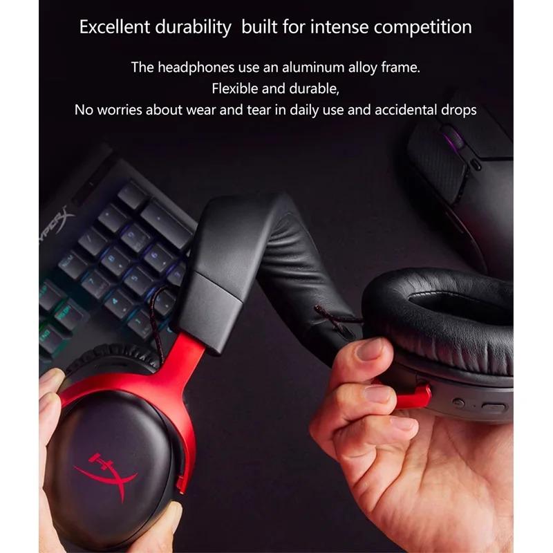 HyperX Cloud III with DTS Sound Microphone/HyperX Software Support USB Wireless Gaming Headset for PC PS Xbox Switch