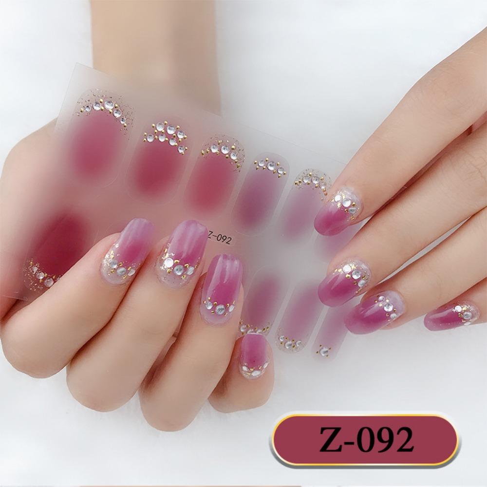 Z dreidimensionaler wasserfester No-Bake-Gel-Nagellack-Film Vollsticker einfacher europäischer und amerikanischer Stil fortgeschrittene Nagelfilm-Papier-Nagelsticker