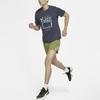 Nike Dri Fit T Shirts Men's Obsidian Color Crew Neck Moderate Straight Fit CZ8181-451