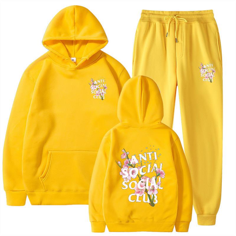 Pants Suits Sweatshirt Hooded Unisex Suit Men Women Comfortable Soft