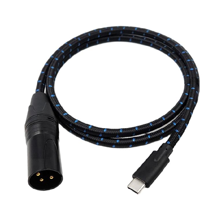 Professional TypeC Male to XL Cable Exceptional Sound Clarities for Laptops