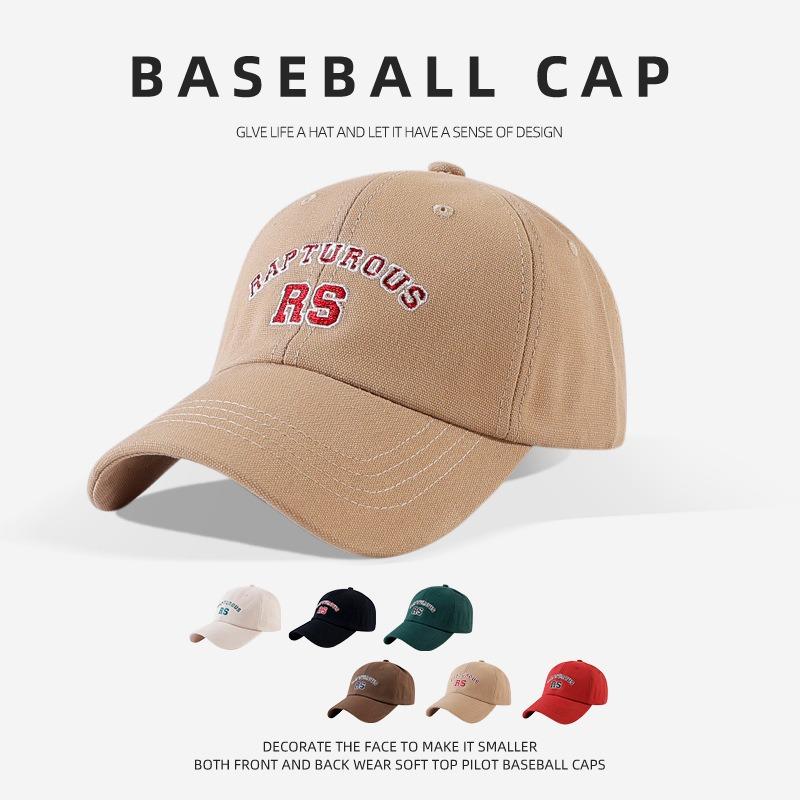 Fashion Hat Women's Spring and Summer Embroidery Baseball Cap Fashion Face Small Versatile Shade Cap