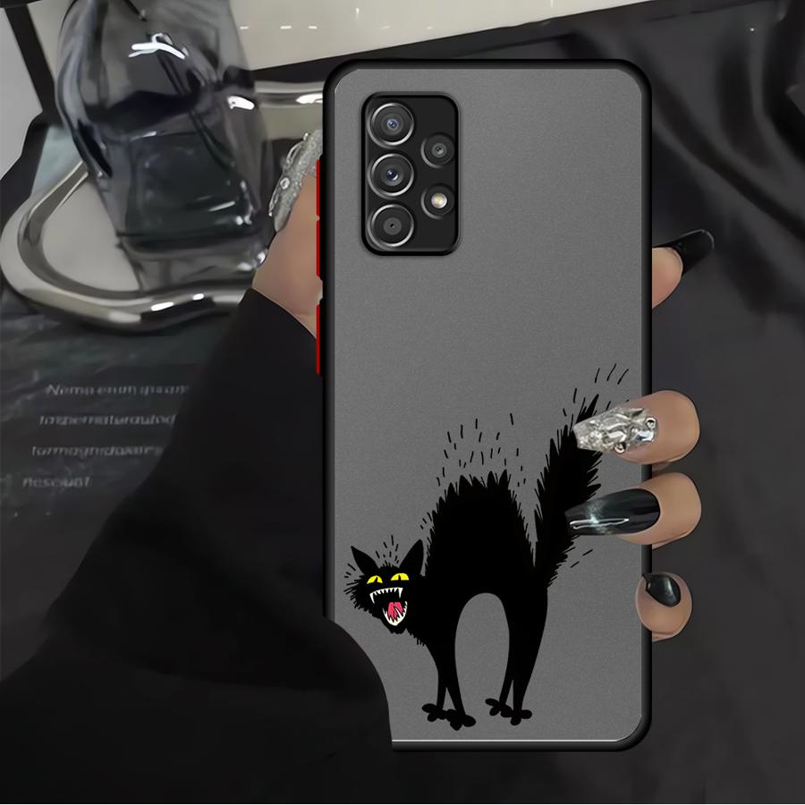 Phone Cover Case for Samsung Galaxy A52S A72 A17 A52 A16 A15 A14 A23 A73 A33 A56 A55 A35 A34 A36 A53 A54 Lrritable Cat
