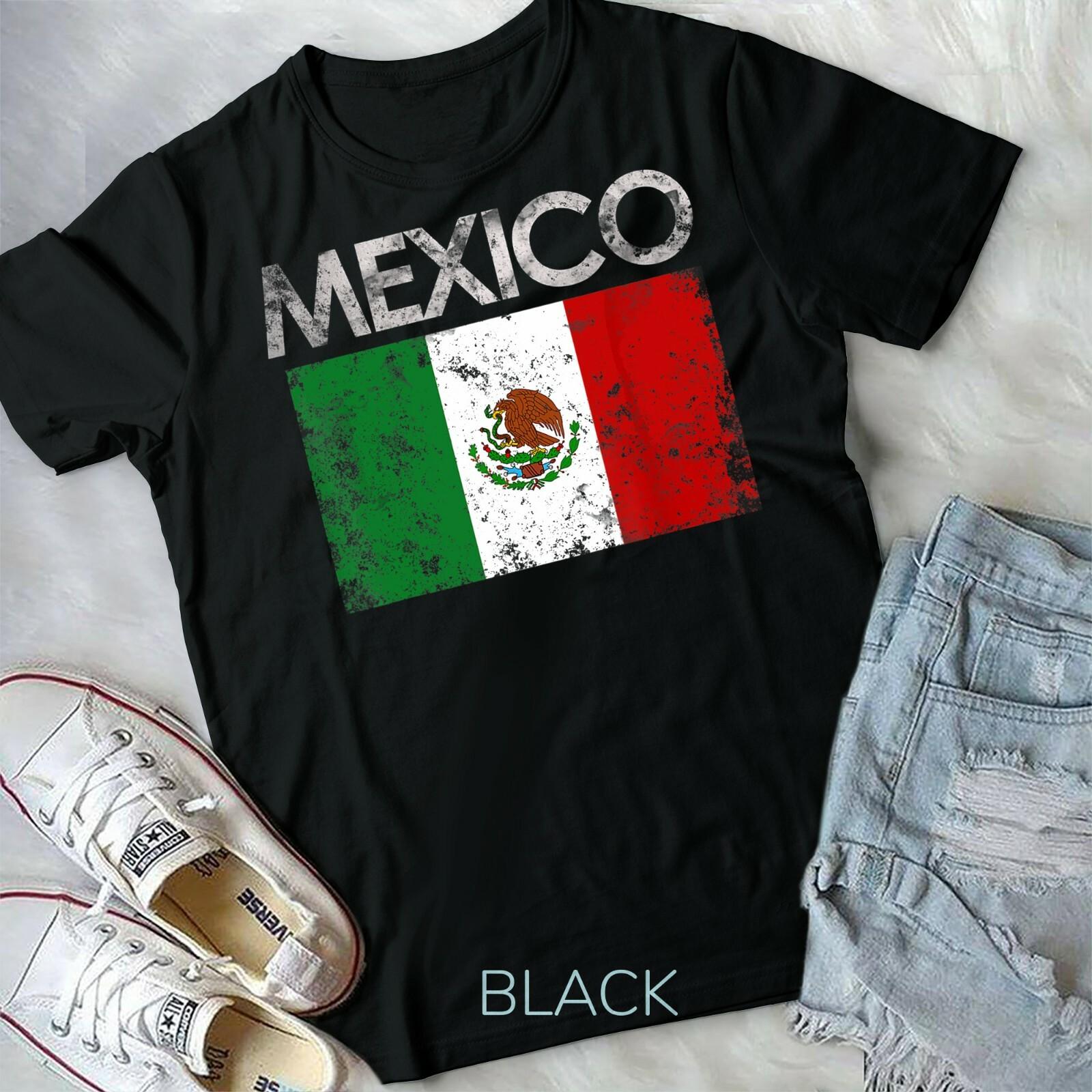 Vintage Mexico Mexican Flag Pride Gift Unisex Form T-shirt Youth T-shirt XL
