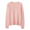 Women's Round Neck Cashmere Sweater - 100% Knit, Versatile Long Sleeve for Autumn/Winter Business Casual