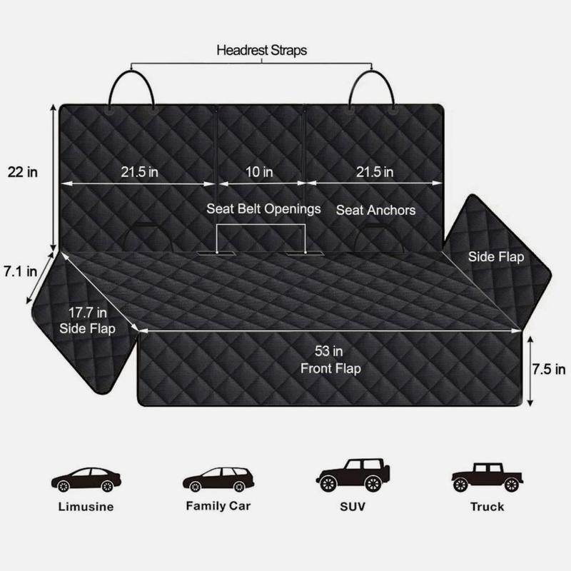 Universal Car Back Seat Cover For Dog Cat Waterproof Auto SUV Truck Rear Seat Protector Mat Nonslip Safety Carry Pet  Outing