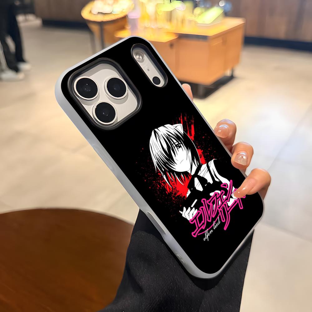 Elfen Lied Anime Phone Case For IPhone 17 Air 16 E 15 14 Plus 13 12 11 Pro Max Jelly 2 In 1 Protective Case
