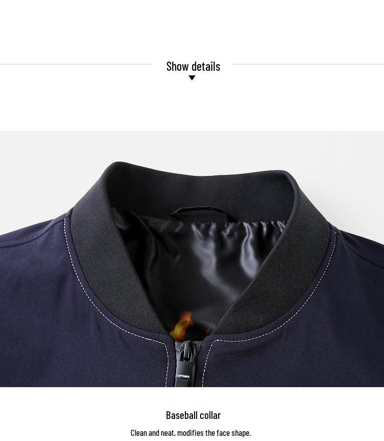 Men's Korean Style Casual Motorcycle Baseball Collar Jacket