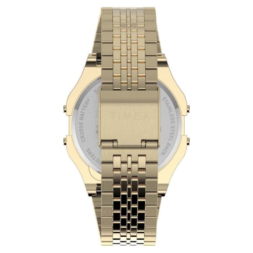 Timex T80 x Space Invaders 34mm Quartz Stainless Steel Strap Gold 18 Casual Watch (Model: TW2V30100YB)