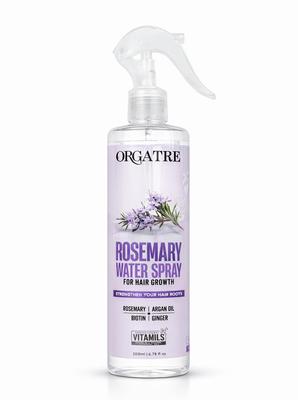 ORGATRE Rosmarinwasser Haarwachstumsspray mit Biotin, Arganöl & Ingwer | Stärkt die Haarwurzeln, Hilft, Haarausfall zu reduzieren, Nährt die Kopfhaut | Zum Ausspülen