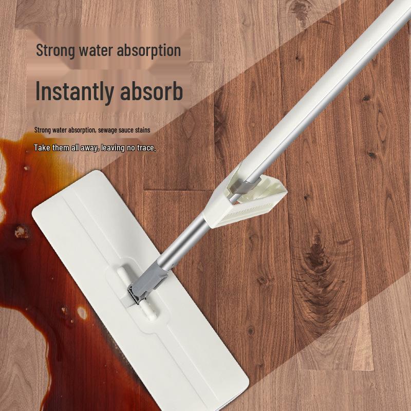 Large Hands-Free Wet & Dry Flat Mop with Squeegee